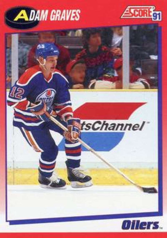 1991-92 Score Canadian Bilingual #235 Adam Graves  Edmonton Oilers  Image 1