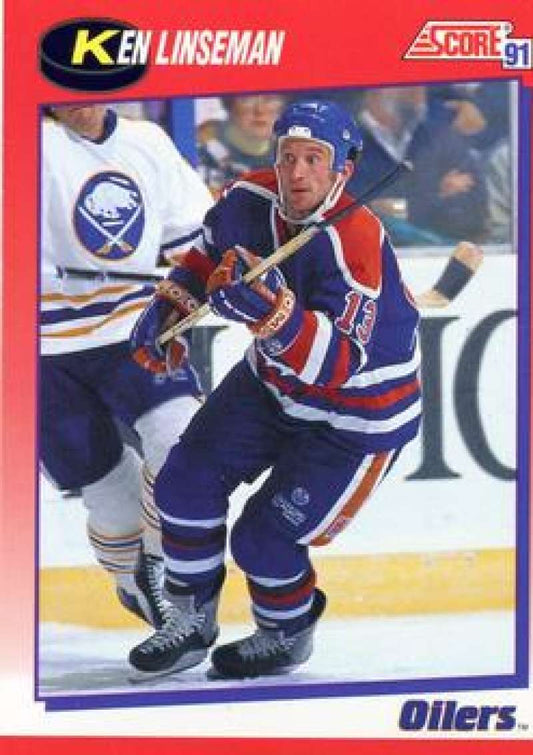 1991-92 Score Canadian Bilingual #239 Ken Linseman  Edmonton Oilers  Image 1
