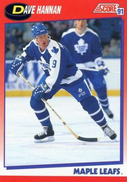 1991-92 Score Canadian Bilingual #241 Dave Hannan  Toronto Maple Leafs  Image 1