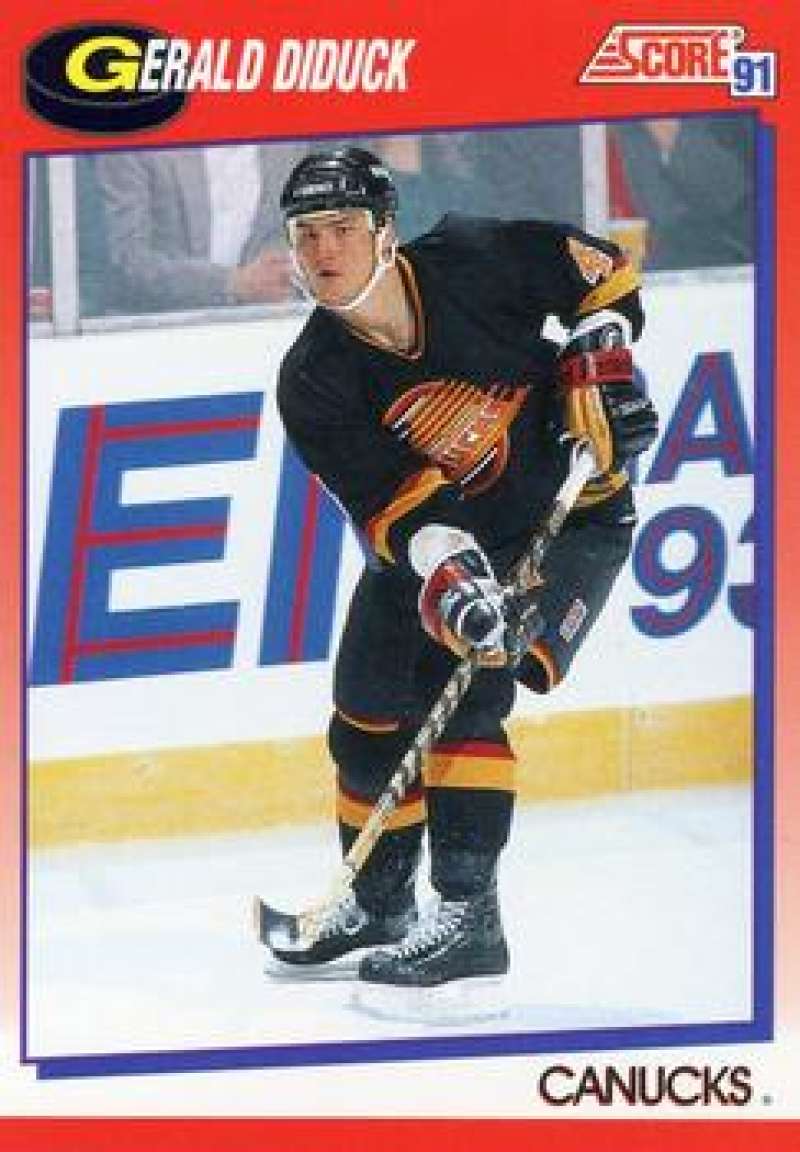 1991-92 Score Canadian Bilingual #243 Gerald Diduck Vancouver Canucks Image 1