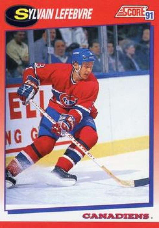 1991-92 Score Canadian Bilingual #245 Sylvain Lefebvre  Montreal Canadiens  Image 1