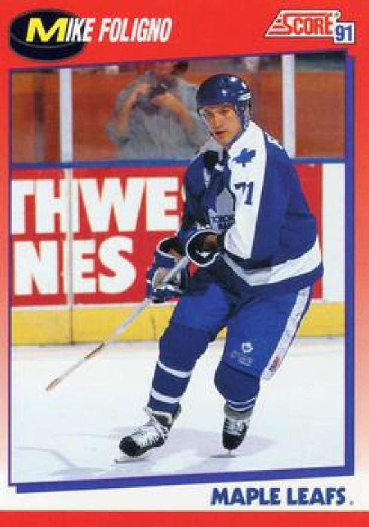 1991-92 Score Canadian Bilingual #248 Mike Foligno  Toronto Maple Leafs  Image 1