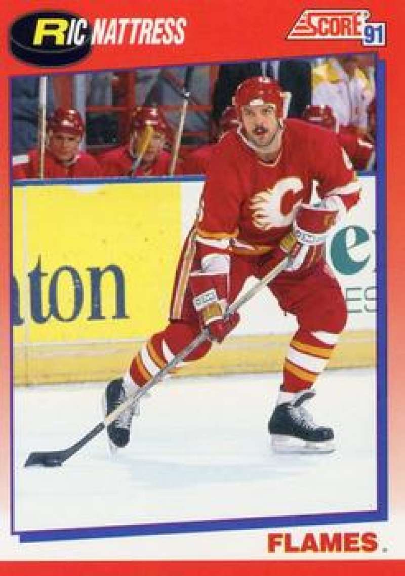 1991-92 Score Canadian Bilingual #249 Ric Nattress Calgary Flames Image 1