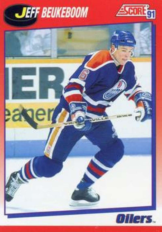 1991-92 Score Canadian Bilingual #253 Jeff Beukeboom  Edmonton Oilers  Image 1