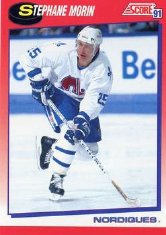 1991-92 Score Canadian Bilingual #254 Stephane Morin  Quebec Nordiques  Image 1