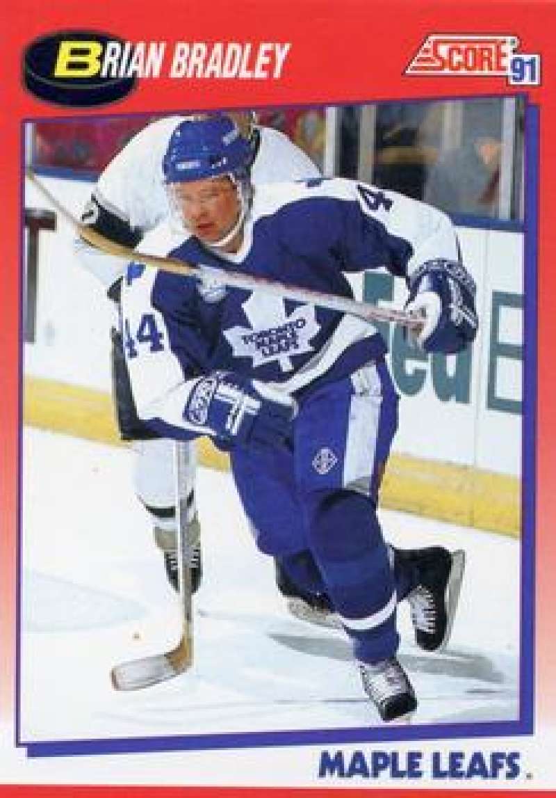 1991-92 Score Canadian Bilingual #255 Brian Bradley Toronto Maple Leafs Image 1