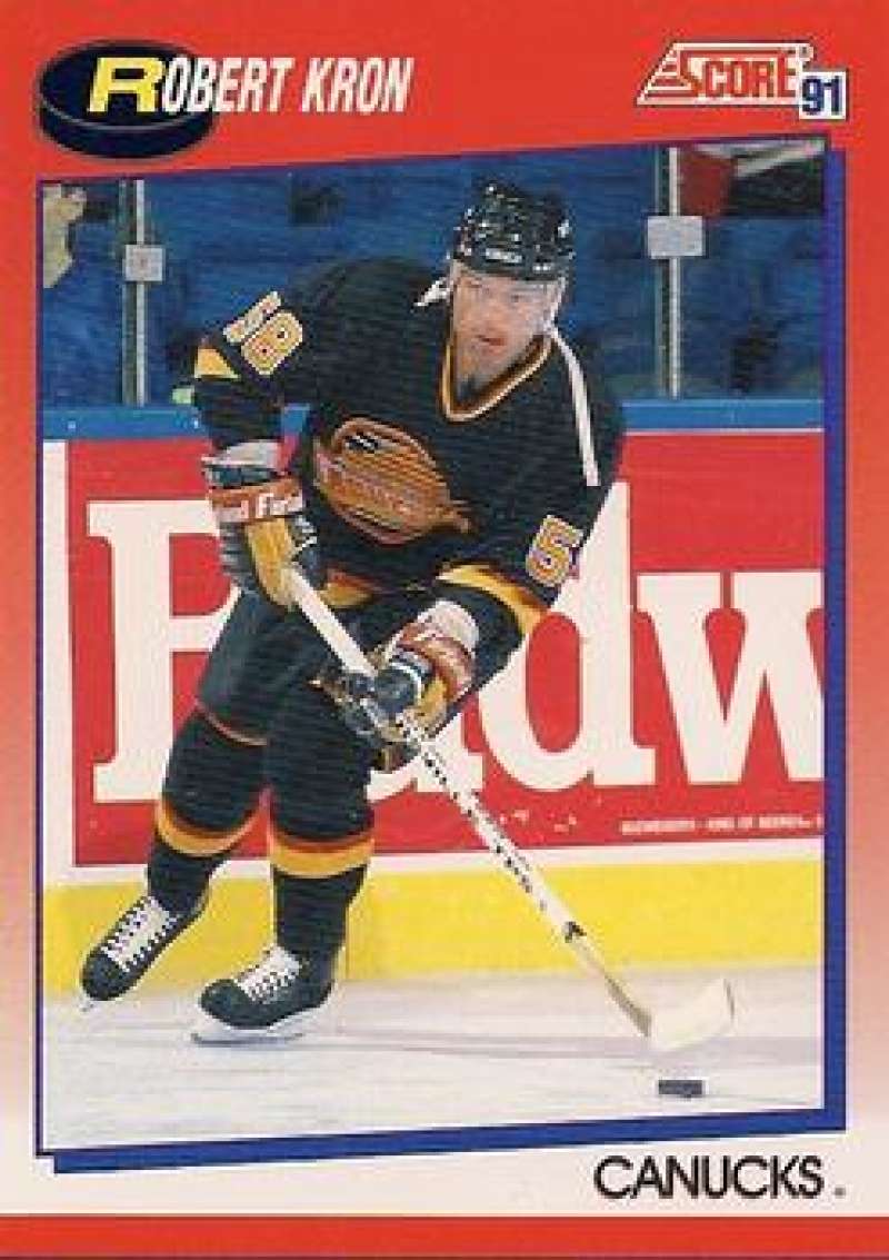 1991-92 Score Canadian Bilingual #257 Robert Kron Vancouver Canucks Image 1