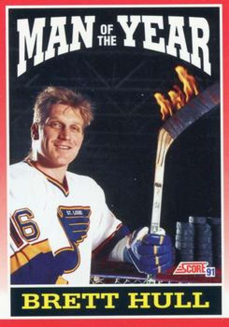 1991-92 Score Canadian Bilingual #261 Brett Hull POY St. Louis Blues Image 1