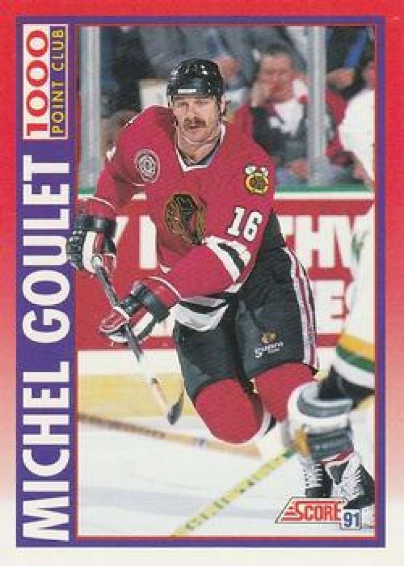 1991-92 Score Canadian Bilingual #265 Michel Goulet Chicago Blackhawks Image 1