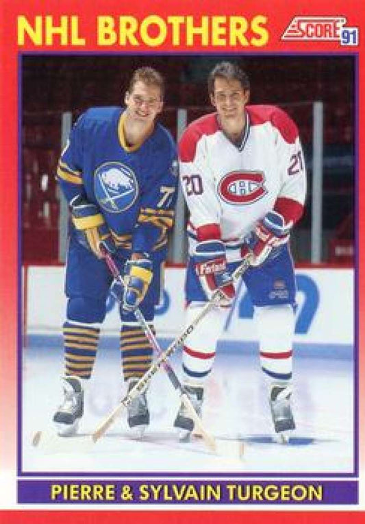 1991-92 Score Canadian Bilingual #267 Pierre Turgeon/Sylvain Turgeon Canadiens  Image 1
