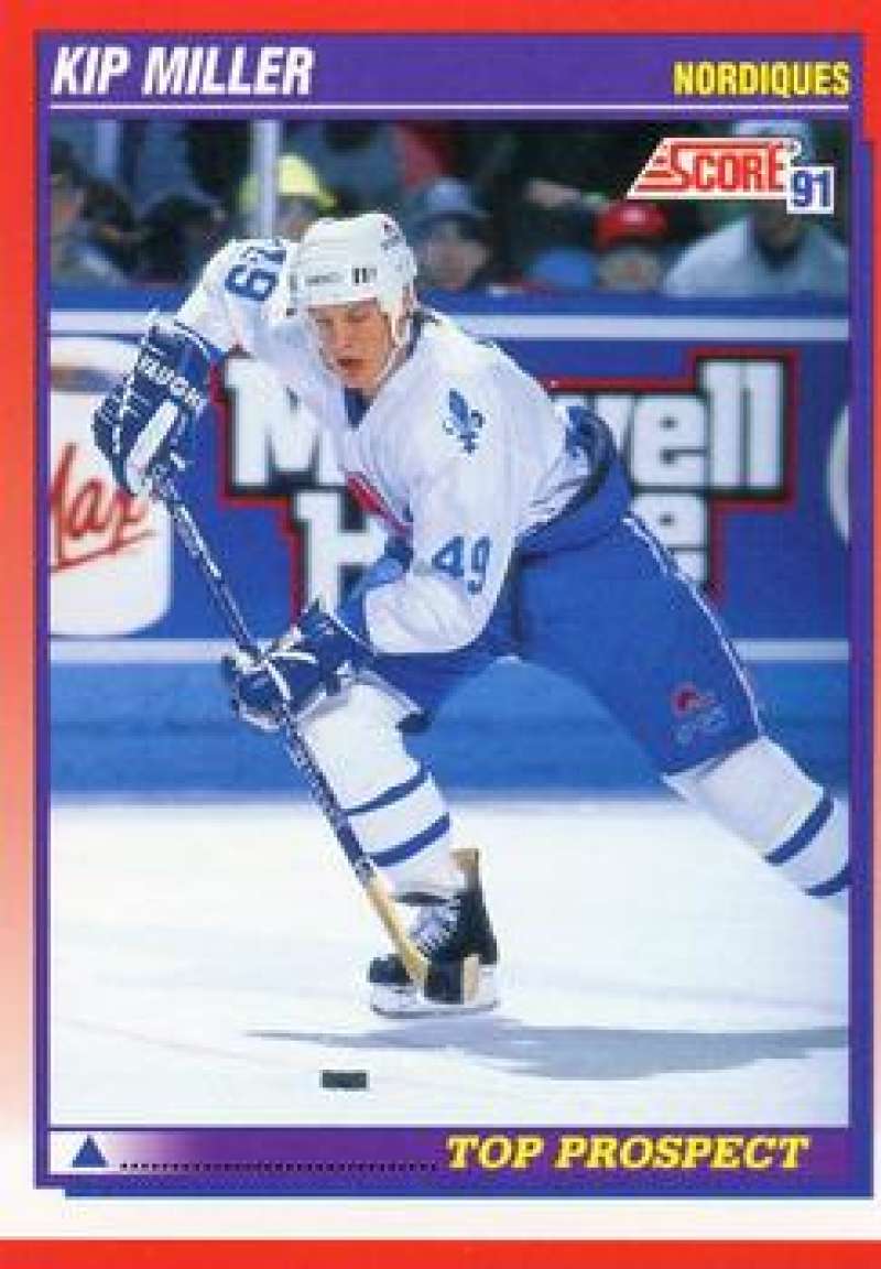1991-92 Score Canadian Bilingual #274 Kip Miller TP Quebec Nordiques Image 1