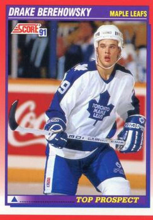 1991-92 Score Canadian Bilingual #275 Drake Berehowsky TP  Toronto Maple Leafs  Image 1