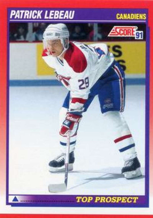 1991-92 Score Canadian Bilingual #280 Patrick Lebeau  RC Rookie Canadiens  Image 1