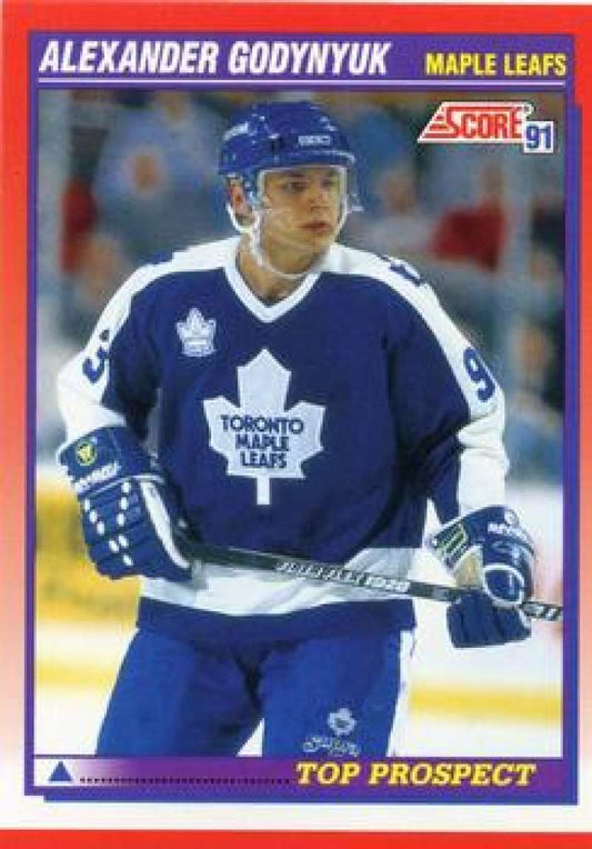 1991-92 Score Canadian Bilingual #281 Alexander Godynyuk TP Leafs  Image 1