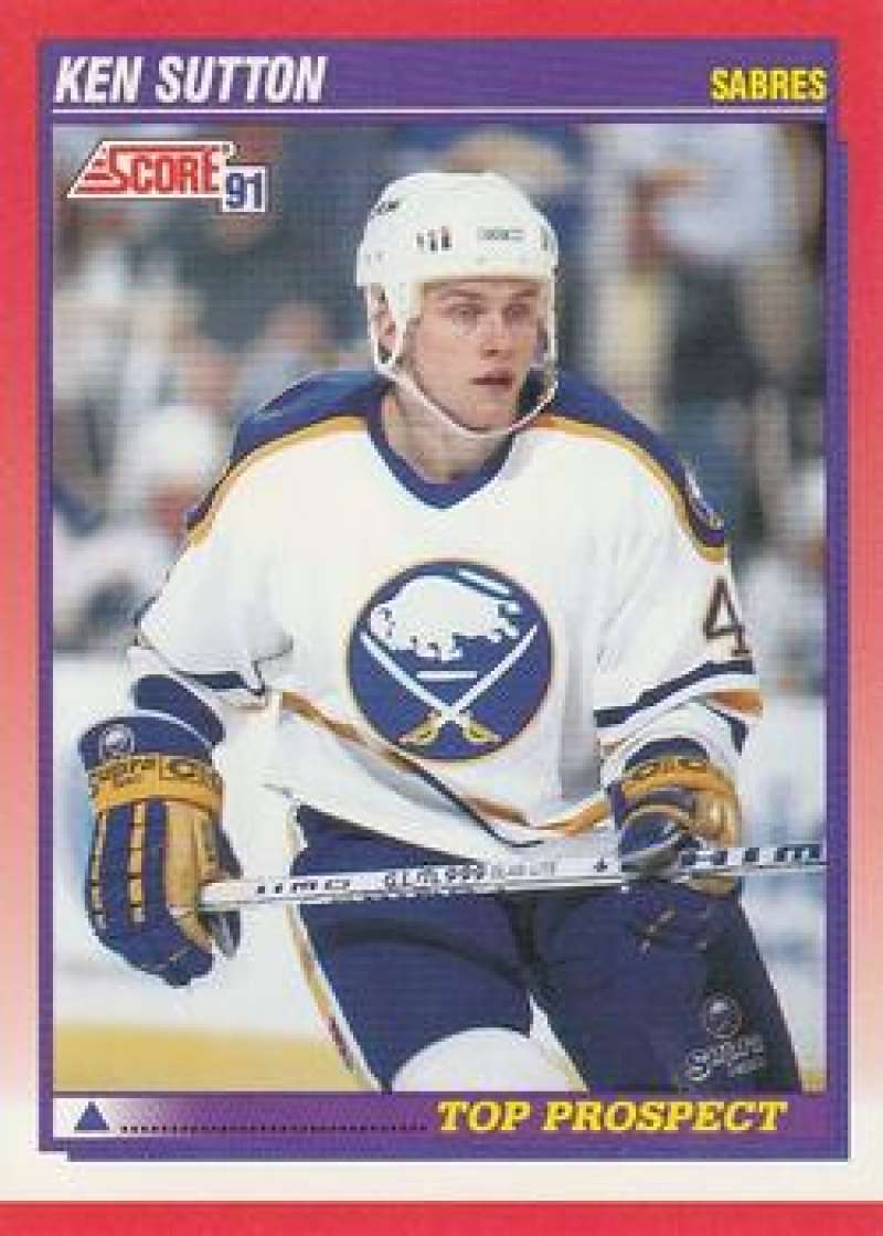 1991-92 Score Canadian Bilingual #283 Ken Sutton RC Rookie Buffalo Sabres Image 1