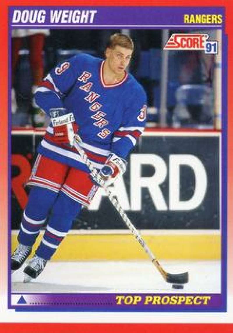 1991-92 Score Canadian Bilingual #286 Doug Weight RC Rookie New York Rangers Image 1
