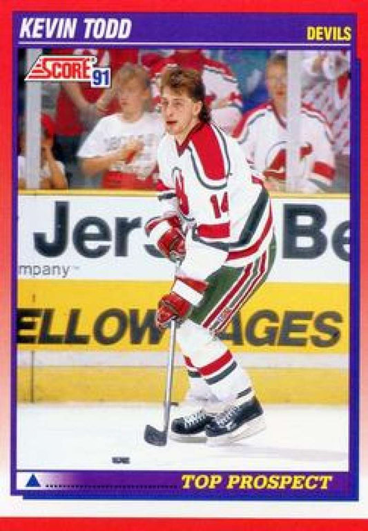 1991-92 Score Canadian Bilingual #287 Kevin Todd  RC Rookie New Jersey Devils  Image 1