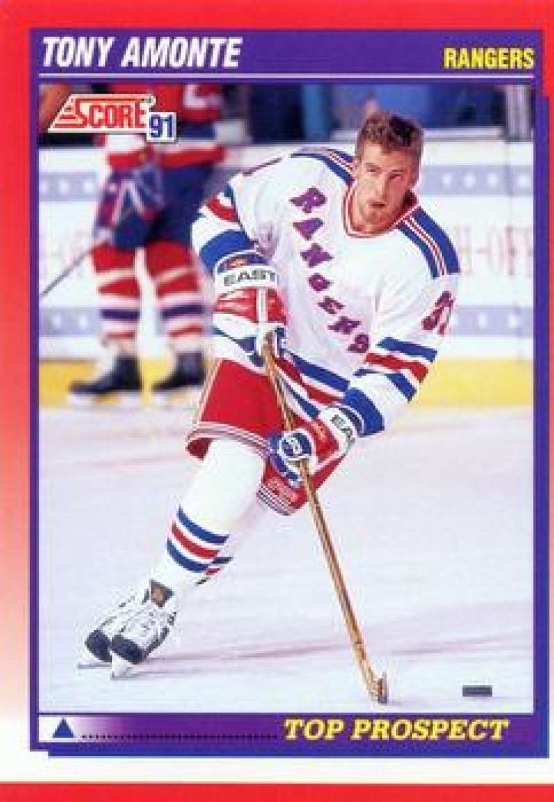 1991-92 Score Canadian Bilingual #288 Tony Amonte RC Rookie New York Rangers Image 1