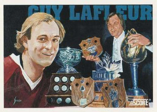 1991-92 Score Canadian Bilingual #292 Guy Lafleur   Image 1