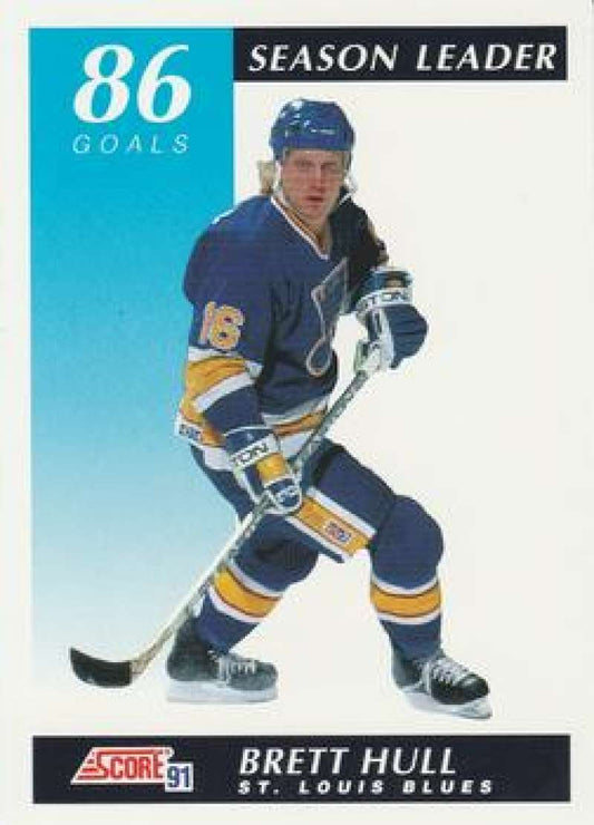 1991-92 Score Canadian Bilingual #294 Brett Hull LL  St. Louis Blues  Image 1