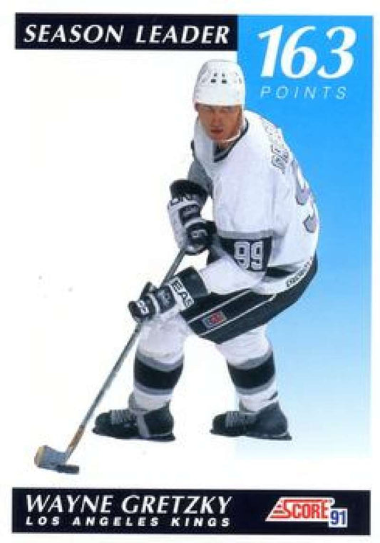 1991-92 Score Canadian Bilingual #296 Wayne Gretzky LL  Los Angeles Kings  Image 1