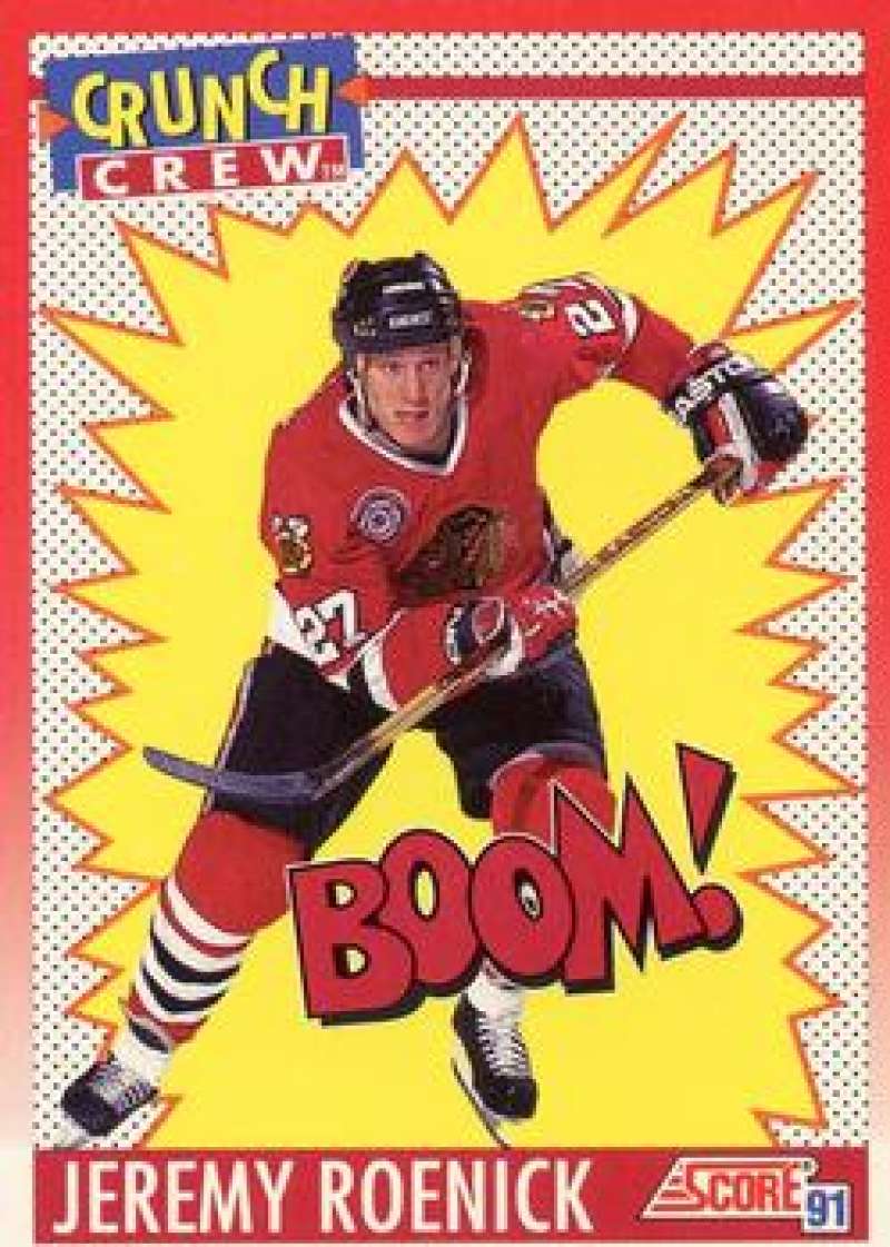 1991-92 Score Canadian Bilingual #309 Jeremy Roenick Chicago Blackhawks Image 1