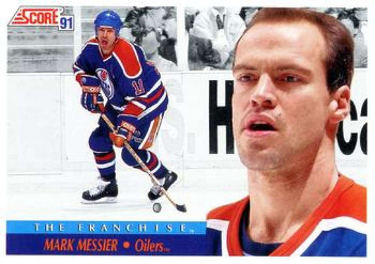1991-92 Score Canadian Bilingual #310 Mark Messier FRAN  Edmonton Oilers  Image 1
