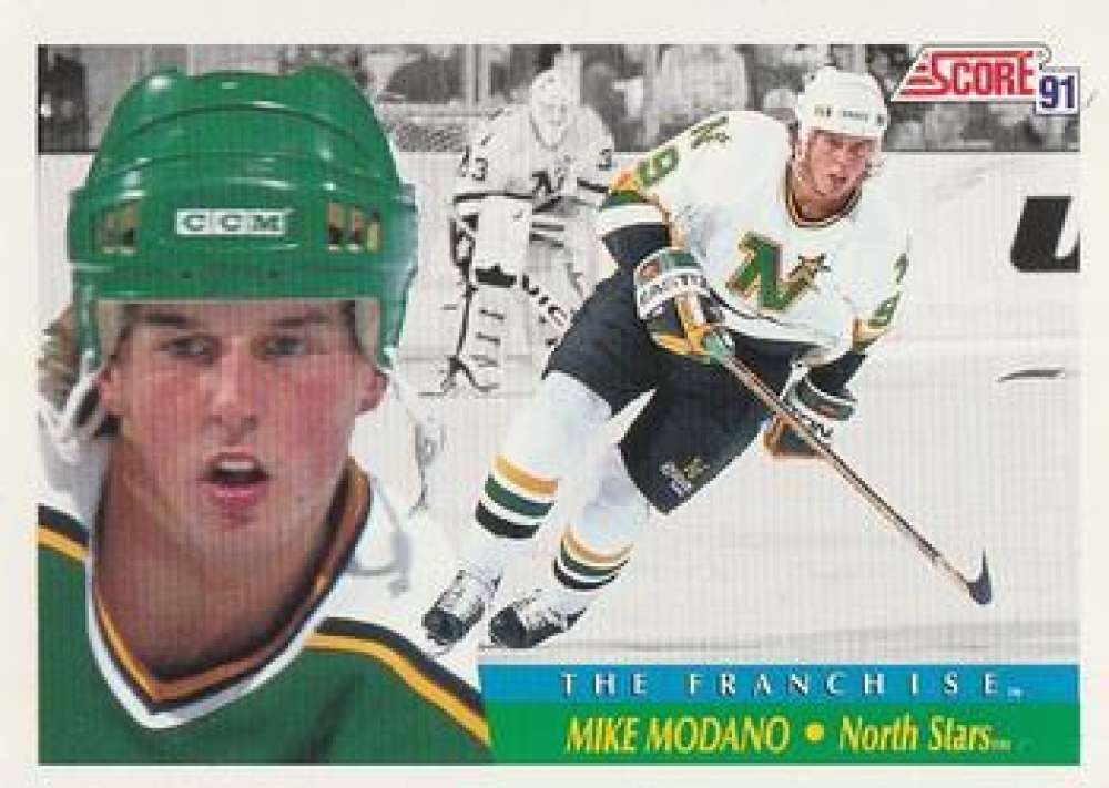 1991-92 Score Canadian Bilingual #313 Mike Modano Minnesota North Stars Image 1