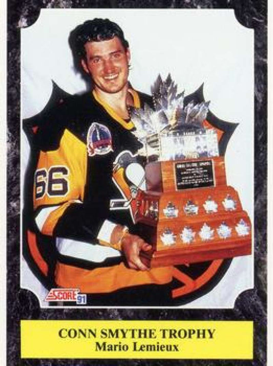 1991-92 Score Canadian Bilingual #316 Mario Lemieux  Pittsburgh Penguins  Image 1