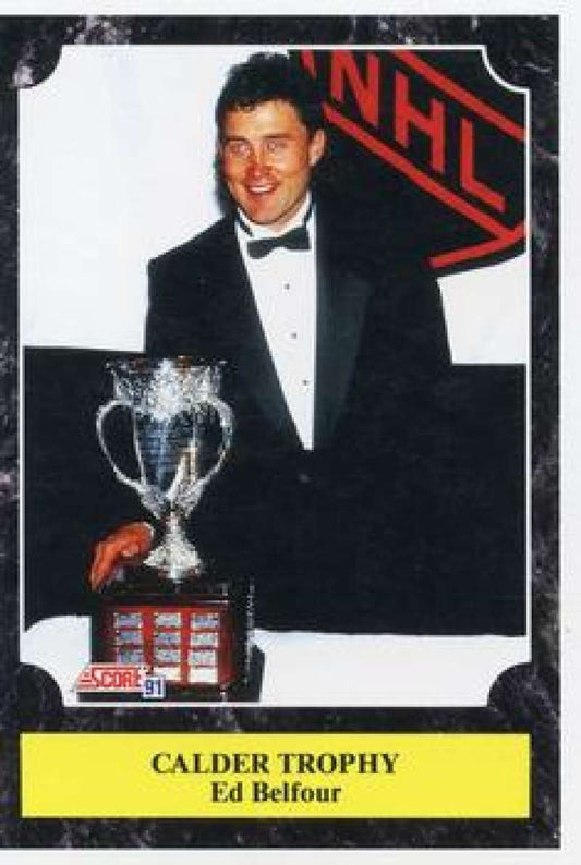 1991-92 Score Canadian Bilingual #320 Ed Belfour  Chicago Blackhawks  Image 1