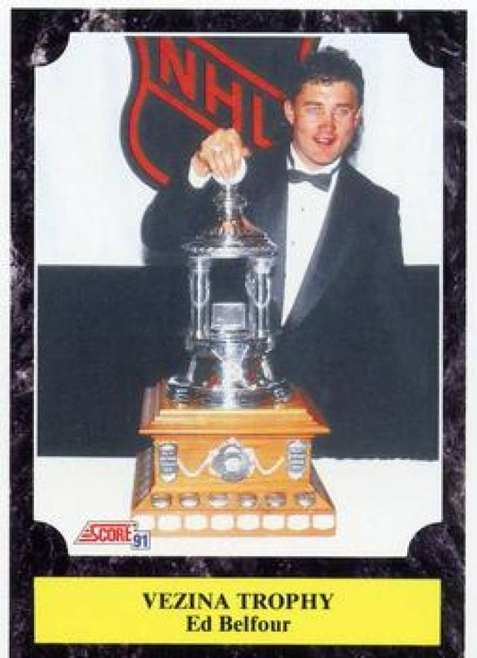 1991-92 Score Canadian Bilingual #321 Ed Belfour  Chicago Blackhawks  Image 1