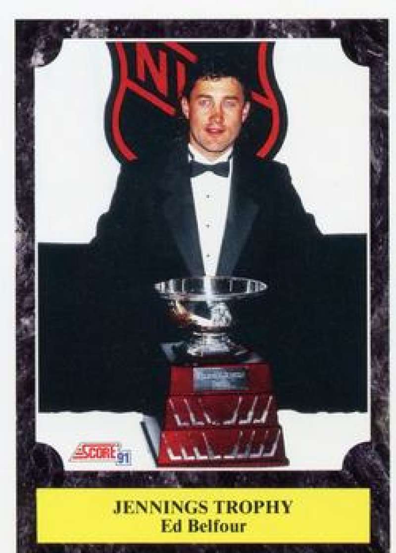 1991-92 Score Canadian Bilingual #323 Ed Belfour Chicago Blackhawks Image 1