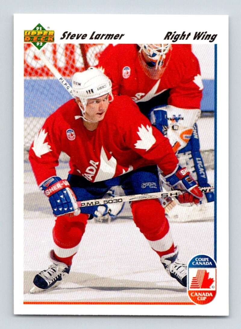 1991-92 Upper Deck #15 Steve Larmer Chicago Blackhawks Image 1