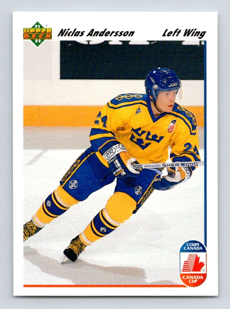 1991-92 Upper Deck #29 Niclas Andersson RC Rookie Image 1