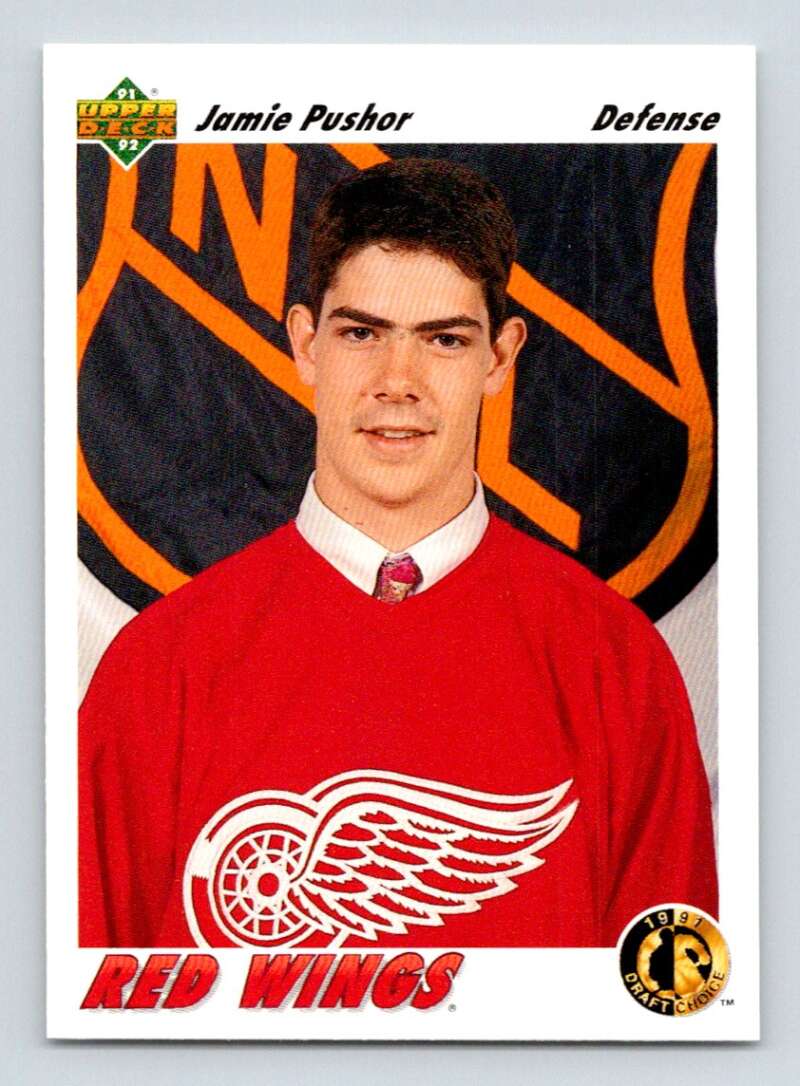 1991-92 Upper Deck #73 Jamie Pushor RC Rookie Image 1