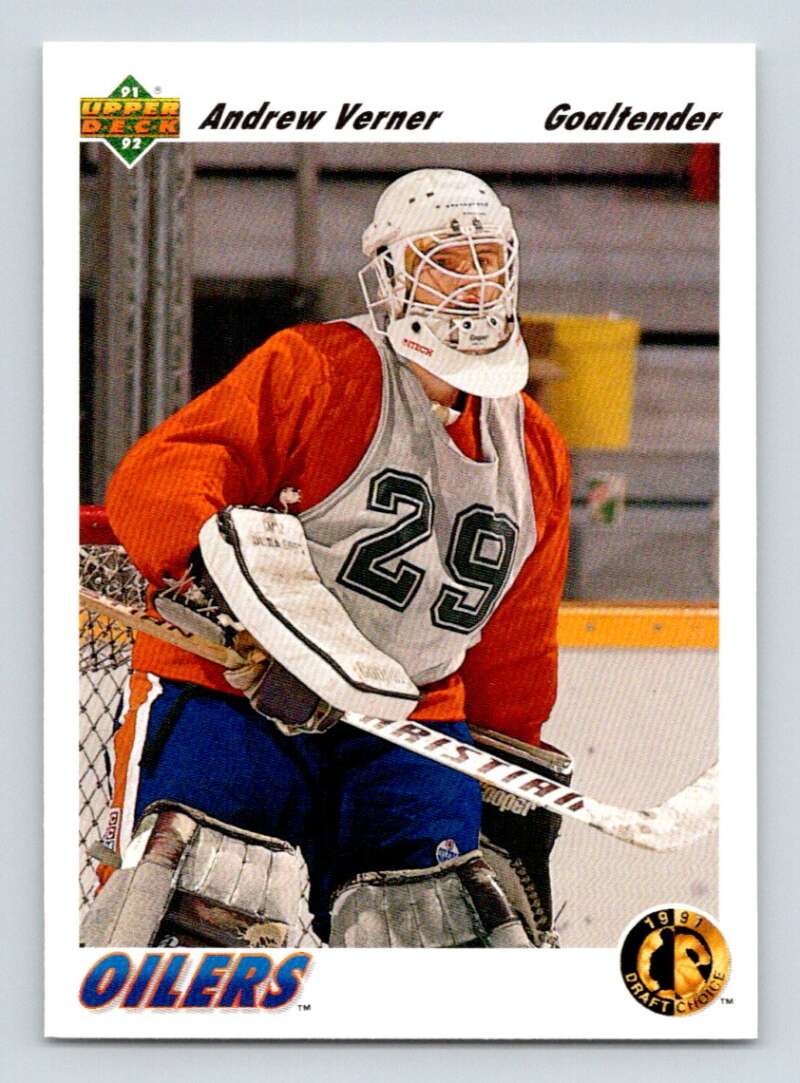 1991-92 Upper Deck #74 Andrew Verner RC Rookie Image 1
