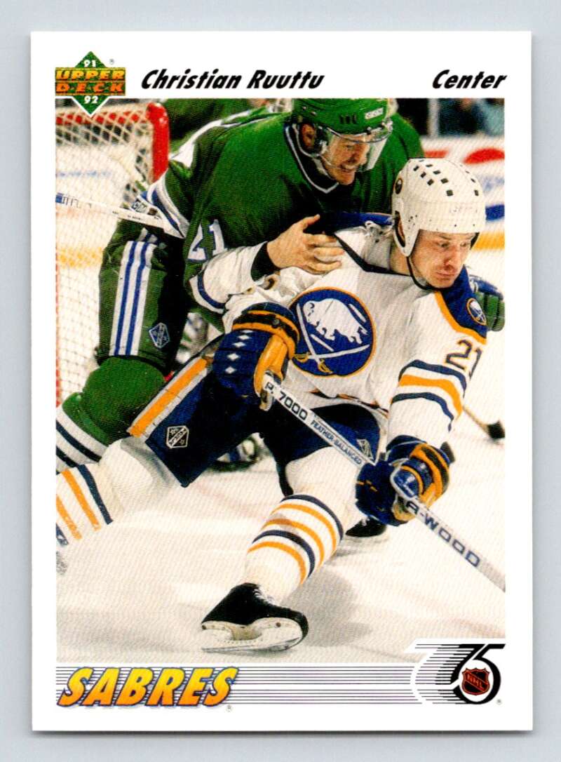 1991-92 Upper Deck #104 Christian Ruuttu Buffalo Sabres Image 1