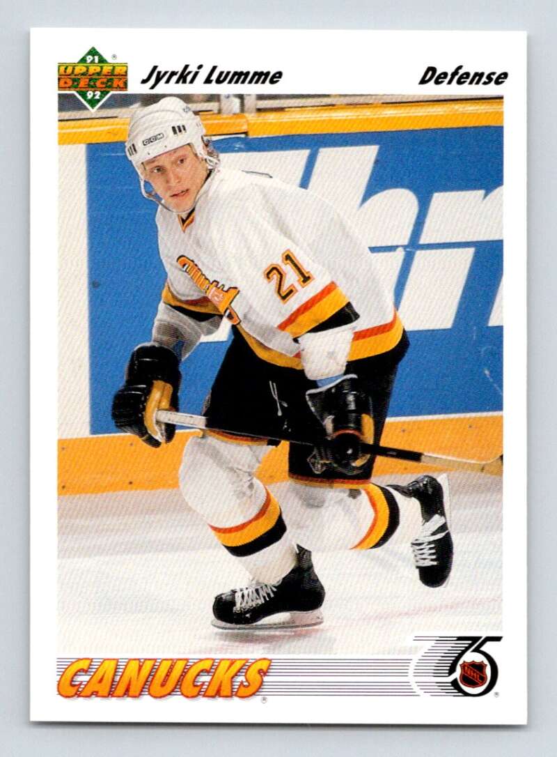 1991-92 Upper Deck #114 Jyrki Lumme Vancouver Canucks Image 1