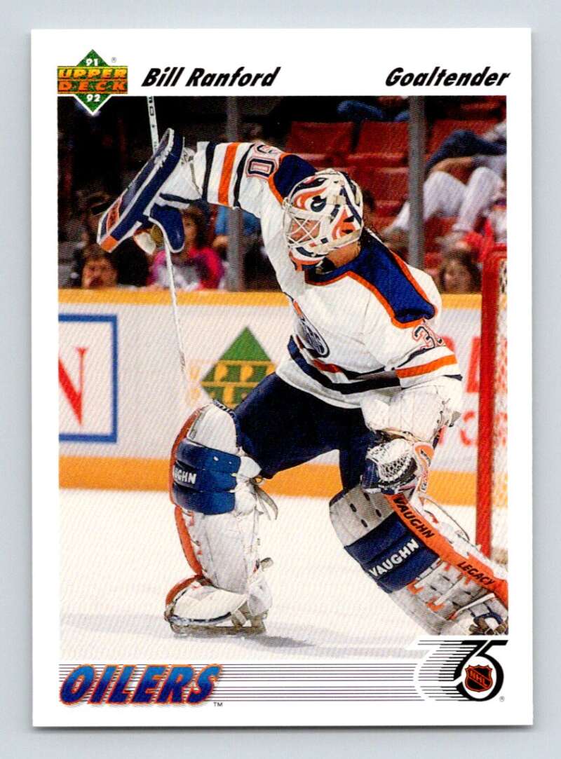 1991-92 Upper Deck #117 Bill Ranford Edmonton Oilers Image 1