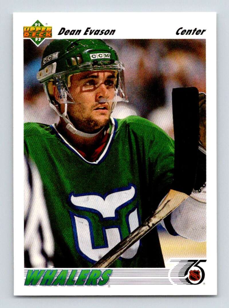 1991-92 Upper Deck #127 Dean Evason Image 1
