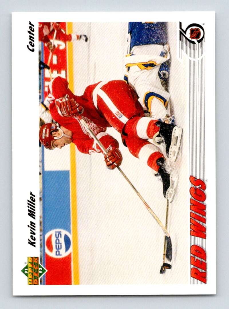 1991-92 Upper Deck #142 Kevin Miller Detroit Red Wings Image 1