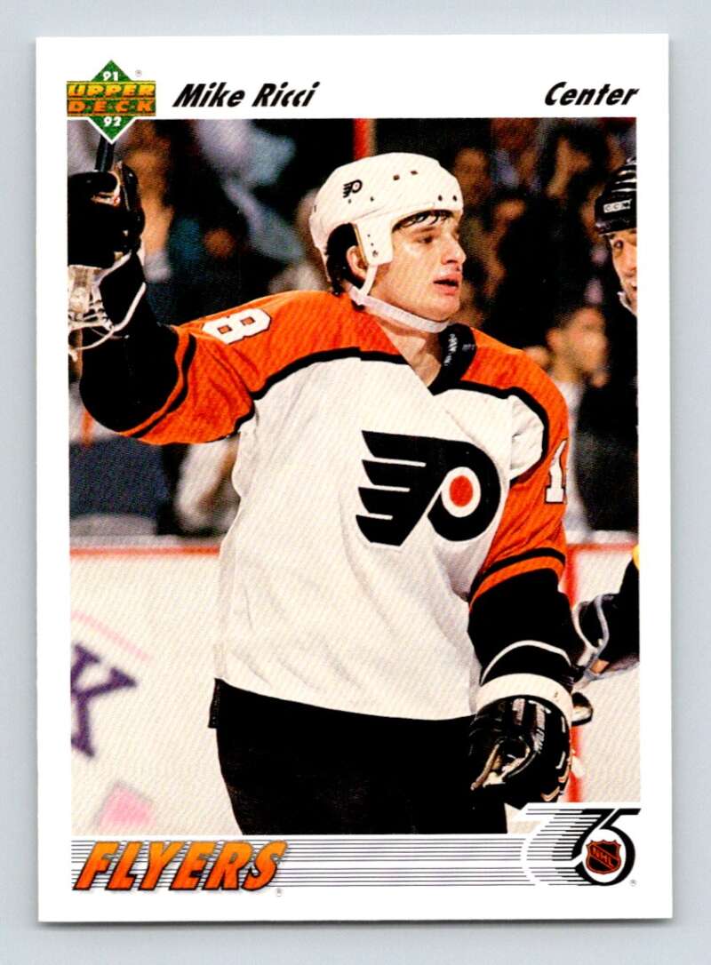 1991-92 Upper Deck #143 Mike Ricci Philadelphia Flyers Image 1