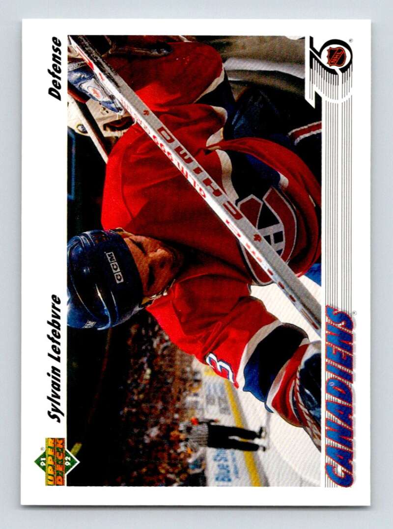 1991-92 Upper Deck #171 Sylvain Lefebvre Montreal Canadiens Image 1