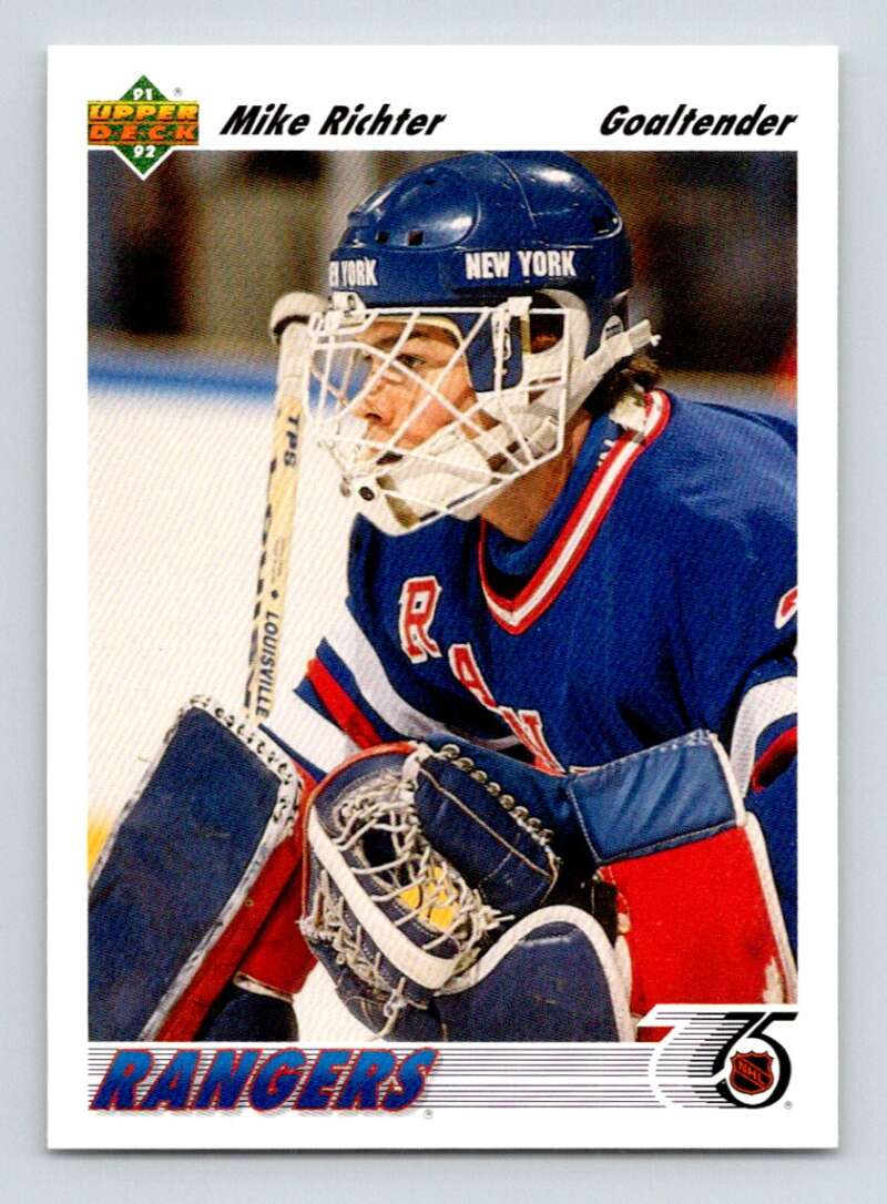 1991-92 Upper Deck #175 Mike Richter New York Rangers Image 1