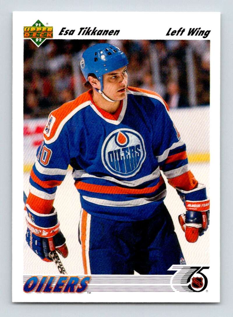 1991-92 Upper Deck #182 Esa Tikkanen Edmonton Oilers Image 1