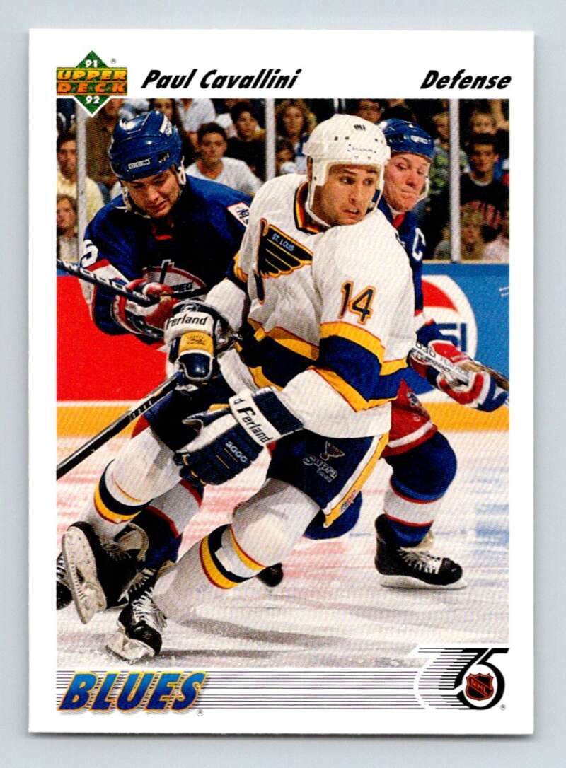 1991-92 Upper Deck #184 Paul Cavallini St. Louis Blues Image 1