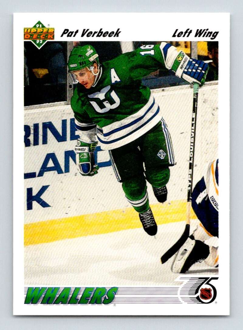 1991-92 Upper Deck #193 Pat Verbeek Hartford Whalers Image 1