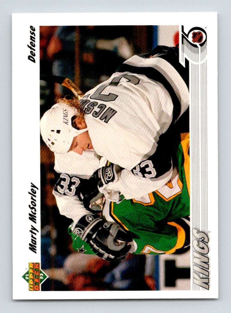 1991-92 Upper Deck #199 Marty McSorley Los Angeles Kings Image 1