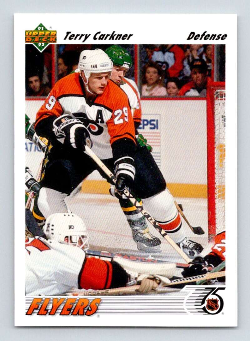 1991-92 Upper Deck #204 Terry Carkner Philadelphia Flyers Image 1
