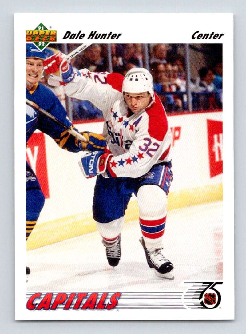 1991-92 Upper Deck #209 Dale Hunter Washington Capitals Image 1